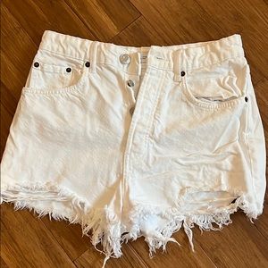 Zara white jean shorts